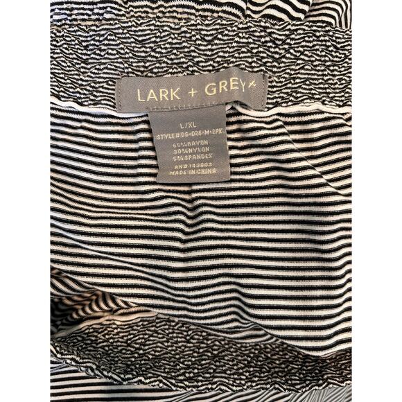 Lark + Grey Black & White Striped Strapless Tube Maxi Dress size L/XL - Picture 4 of 4